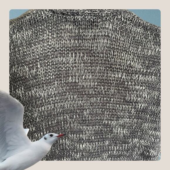 JOIE Gray Space Dye Sona Linen Blend Boho Fringe Open Front Cardigan Size XS S - Picture 7 of 8